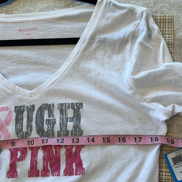 NWT Columbia Wome Large Cotton Tough In Pink Graphic LS Tee - Picture 4 of 6